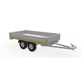 Ongeremde Eduard plateauwagen - 310x160 cm - 750 kg bruto laadvermogen - 72 cm laadvloerhoogte - 30 cm borden