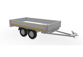 310x160 cm - 750 kg - 30 cm borden - ongeremd