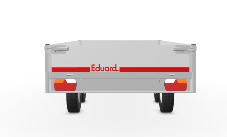 Ongeremde Eduard plateauwagen - 310x160 cm - 750 kg bruto laadvermogen - 72 cm laadvloerhoogte - 30 cm borden