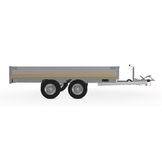 Geremde Eduard plateauwagen - 330x180 cm - 2000 kg bruto laadvermogen - 72 cm laadvloerhoogte - 30 cm borden