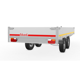 Geremde Eduard plateauwagen - 330x180 cm - 2000 kg bruto laadvermogen - 72 cm laadvloerhoogte - 30 cm borden