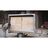 Geremde Eduard plateauwagen - 256x150 cm - 1350 kg bruto laadvermogen - 56 cm laadvloerhoogte - 30 cm borden