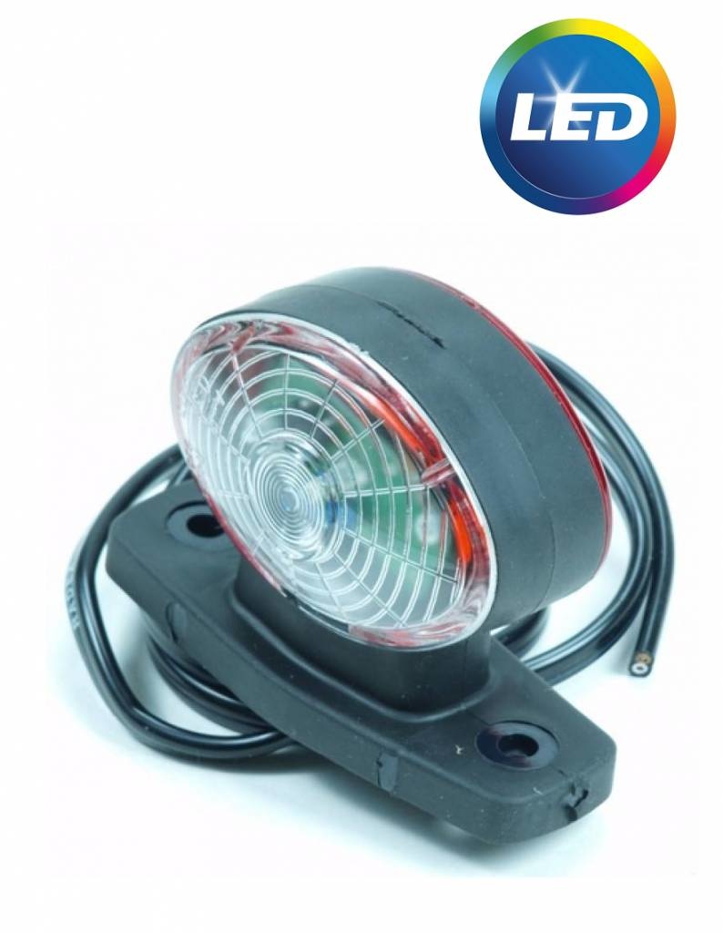 Breedtelicht halfrond LED links/rechts 12 volt