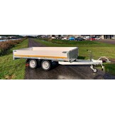 Geremde Eduard plateauwagen - 310x160 cm - 2000 kg bruto laadvermogen - 63 cm laadvloerhoogte - 30 cm borden