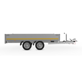 Geremde Eduard plateauwagen - 310x160 cm - 2000 kg bruto laadvermogen - 63 cm laadvloerhoogte - 30 cm borden