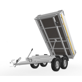 Ongeremde Eduard achterwaartse kipper - 256x150 cm - 750 kg bruto laadvermogen - handpomp - 72 cm laadvloerhoogte