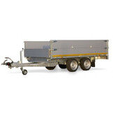 Ongeremde Eduard plateauwagen - 310x160 cm - 750 kg bruto laadvermogen - 63 cm laadvloerhoogte - 30 cm borden