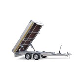 Geremde Eduard achterwaartse kipper - 310x160 cm - 2700 kg bruto laadvermogen - elektrisch, extern laden, handpomp - 72 cm laadvloerhoogte