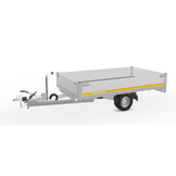 Geremde Eduard plateauwagen - 256x150 cm - 1500 kg bruto laadvermogen - 56 cm laadvloerhoogte - 30 cm borden