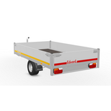 Geremde Eduard plateauwagen - 256x150 cm - 1500 kg bruto laadvermogen - 56 cm laadvloerhoogte - 30 cm borden