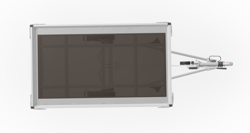 Geremde Eduard plateauwagen - 256x150 cm - 1500 kg bruto laadvermogen - 56 cm laadvloerhoogte - 30 cm borden