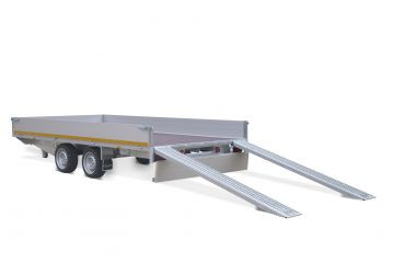 Geremde Eduard plateauwagen - 406x200 cm - 2700 kg bruto laadvermogen - 72 cm laadvloerhoogte - 30 cm borden