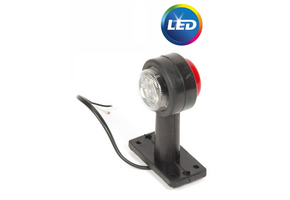 Breedtelicht rood/wit LED 12-24v