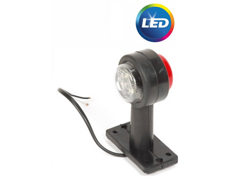 Breedtelicht rood/wit LED 12-24v