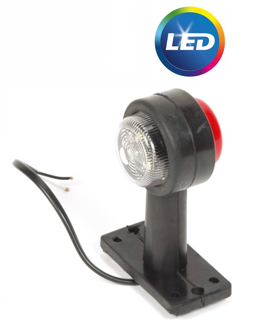 Breedtelicht rood/wit LED 12-24v