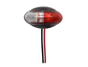 Design Breedtelamp rood/wit LED op houder