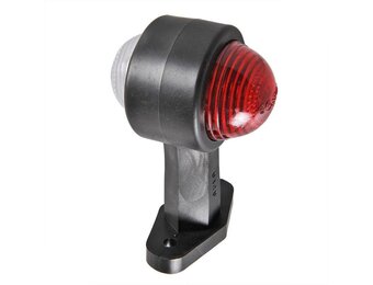 Breedtelicht rood/wit 120 mm recht