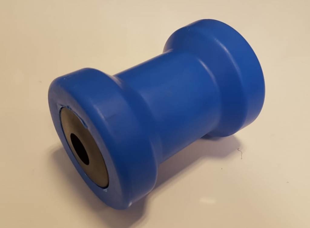 120x75 mm kielrol blauw 15 mm naafdiameter