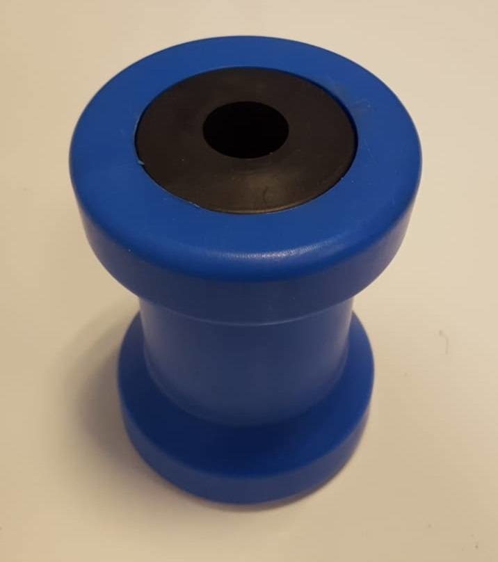 120x75 mm kielrol blauw 15 mm naafdiameter