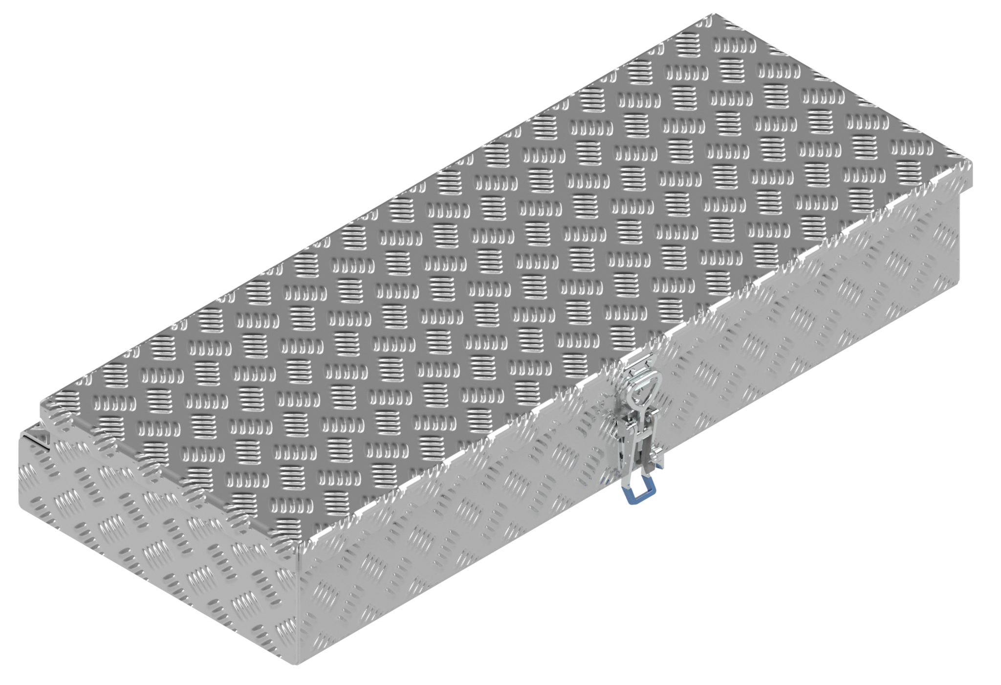 De Haan Box HAV/HAS - 900x380x150 mm - waterdichte en stofdichte aluminium traanplaat disselkist  - voorzien van vlinderslot of t-sluiting