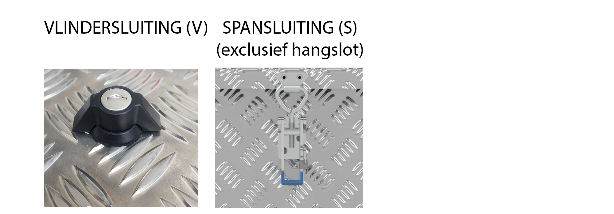 De Haan Box HAV/HAS - 900x380x150 mm - waterdichte en stofdichte aluminium traanplaat disselkist  - voorzien van vlinderslot of t-sluiting