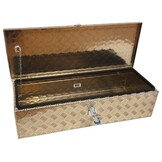 DE HAAN BOX HS - 914x387x230 mm - waterdichte en stofdichte aluminium traanplaat disselkist - voorzien van vlinderslot, spansluiting of t-sluiting