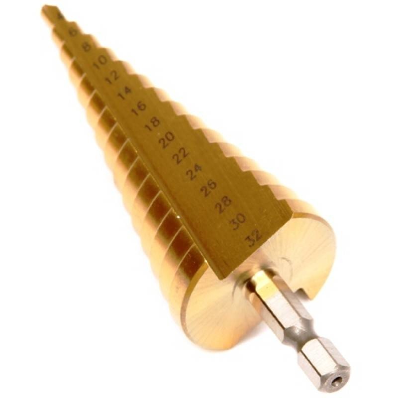 3 stuks stappenboren plaatfrezen met titanium coating