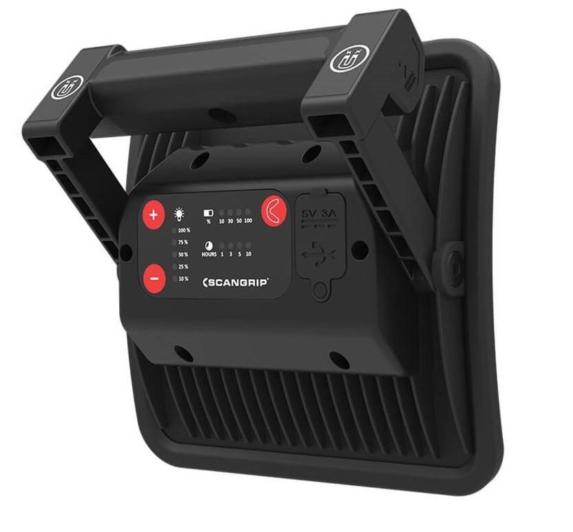 Oplaadbare LED werklamp met magneet & handvat