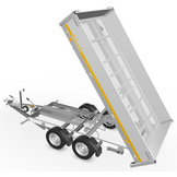 Eduard achterwaartse kipper 2700 kg elektrisch extern laden en afstandsbediening & handpomp 310x180 cm - inclusief oprijplaten & uitzetsteunen