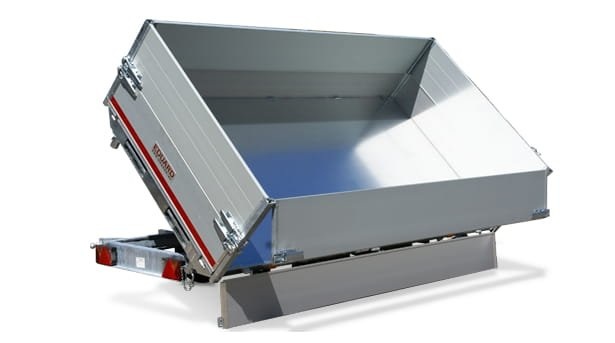 Eduard 3-zijdige kipper 3500 kg - elektrisch, extern laden, afstandsbediening 330x180 cm - inclusief lichte en sterke aluminium oprijplaten & steunpoten