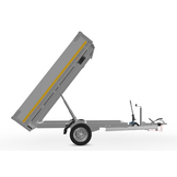 Geremde Eduard achterwaartse kipper - 256x150 cm - 1350 kg bruto laadvermogen - handpomp - 63 cm laadvloerhoogte