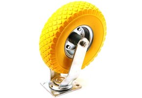 Zwenkwiel PU 300x4 - 80 kg - totale hoogte 300 mm