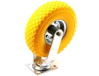 Zwenkwiel PU 300x4 - 80 kg - totale hoogte 300 mm