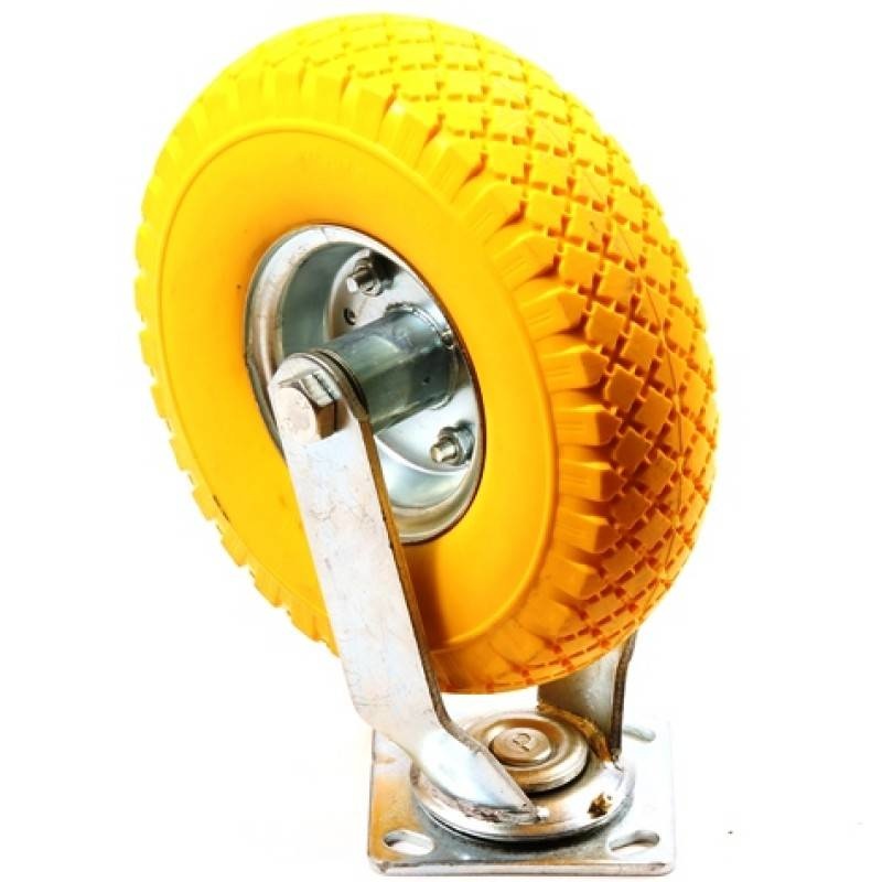 Zwenkwiel PU 300x4 - 80 kg - totale hoogte 300 mm