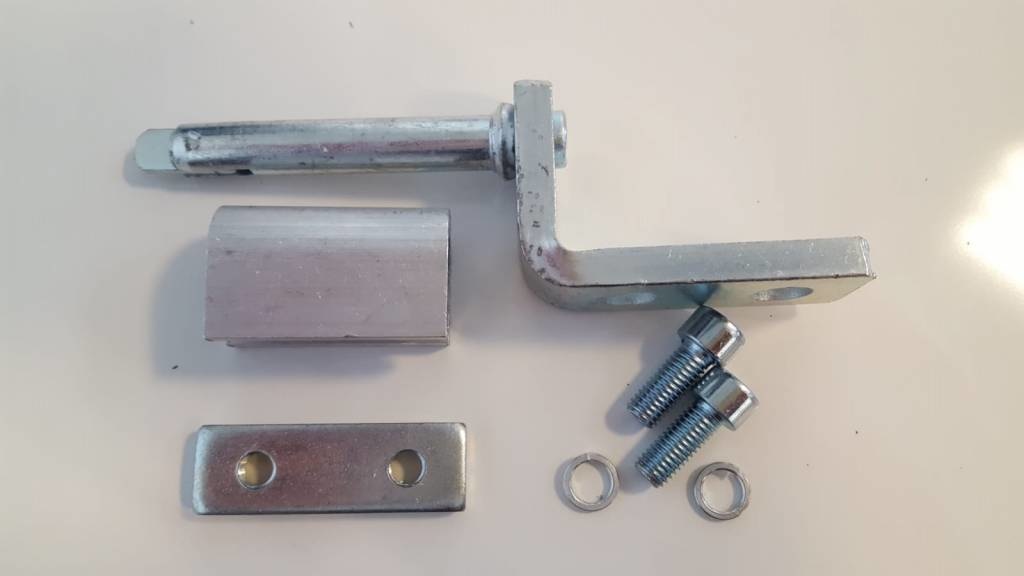 Zijbord scharnier - met veiligheidspal - compleet