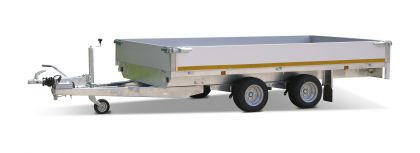 Geremde Eduard plateauwagen - 330x180 cm - 2700 kg bruto laadvermogen - 63 cm laadvloerhoogte - 40 cm borden