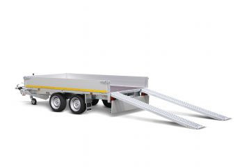 Geremde Eduard plateauwagen - 330x180 cm - 2700 kg bruto laadvermogen - 63 cm laadvloerhoogte - 40 cm borden