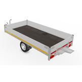 Geremde Eduard plateauwagen - 310x160 cm - 1500 kg bruto laadvermogen - 63 cm laadvloerhoogte - 30 cm borden - inclusief oprijplaten