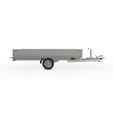 Geremde Eduard plateauwagen - 310x160 cm - 1500 kg bruto laadvermogen - 63 cm laadvloerhoogte - 30 cm borden - inclusief oprijplaten