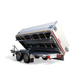 Eduard drie-zijdige kipper 3500 kg elektrisch extern laden - 330x180 cm - inclusief lichte en sterke aluminium oprijplaten & uitzetsteunen