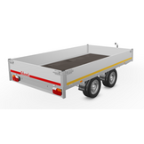 Geremde Eduard plateauwagen - 330x180 cm - 2000 kg bruto laadvermogen - 63 cm laadvloerhoogte - 30 cm borden
