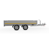 Geremde Eduard plateauwagen - 330x180 cm - 2000 kg bruto laadvermogen - 63 cm laadvloerhoogte - 30 cm borden