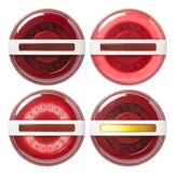 LED achterlicht rond 3 functies - 140x80 mm - dynamisch knipperlicht