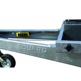 Geremde Eduard achterwaartse kipper - 310x180 cm - 3000 kg bruto laadvermogen - elektrisch, extern laden, handpomp - 63 cm laadvloerhoogte - inclusief oprijplaten en uitzetsteunen