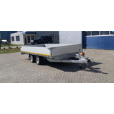 Geremde Eduard multitransporter - 406x200 cm - 2700 kg bruto laadvermogen - 63 cm laadvloerhoogte - 40 cm borden - inclusief oprijplaten en handlier