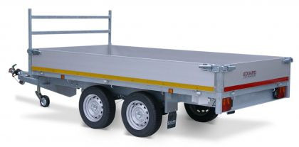 Geremde Eduard plateauwagen - 310x180 cm - 2000 kg bruto laadvermogen - 72 cm laadvloerhoogte - 30 cm borden