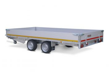 Geremde Eduard plateauwagen - 406x180 cm - 3500 kg bruto laadvermogen - 63 cm laadvloerhoogte - 30 cm borden