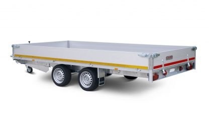 Geremde Eduard plateauwagen - 406x180 cm - 3500 kg bruto laadvermogen - 63 cm laadvloerhoogte - 30 cm borden