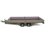 Geremde Eduard plateauwagen - 406x220 cm - 3000 kg bruto laadvermogen - 63 cm laadvloerhoogte - 30 cm borden