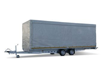 Geremde Eduard plateauwagen - 606x200 cm - 3000 kg bruto laadvermogen - 63 cm laadvloerhoogte - 30 cm borden